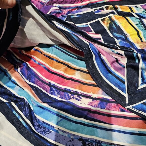 Lucky In Love Womens Striped Pickle ball Tennis Pull on Skort XL - Picture 8 of 13